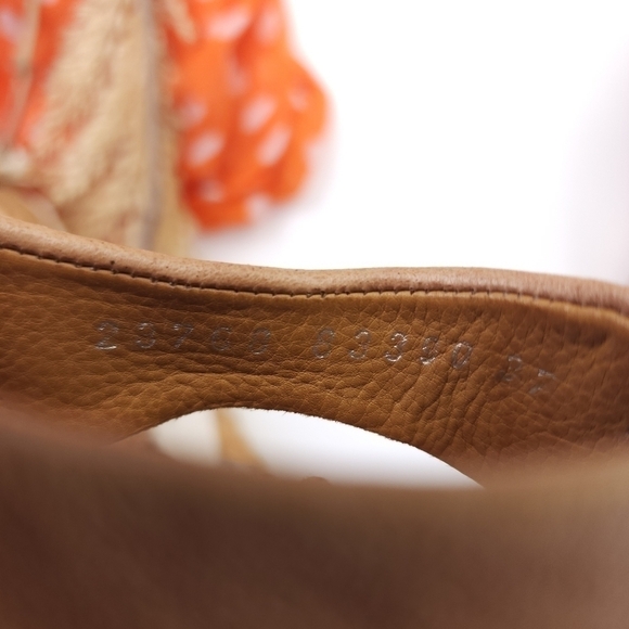 Coclico Tan Nude Cork Leather Lace Front Wedges Size 6 - Picture 14 of 15